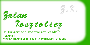 zalan kosztolicz business card